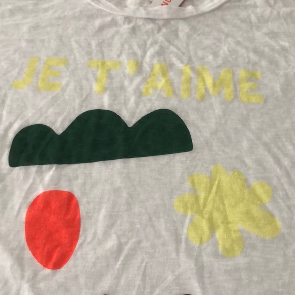 Anthro Sundry Je T'Aime Graphic Tee Size S - Picture 5 of 11